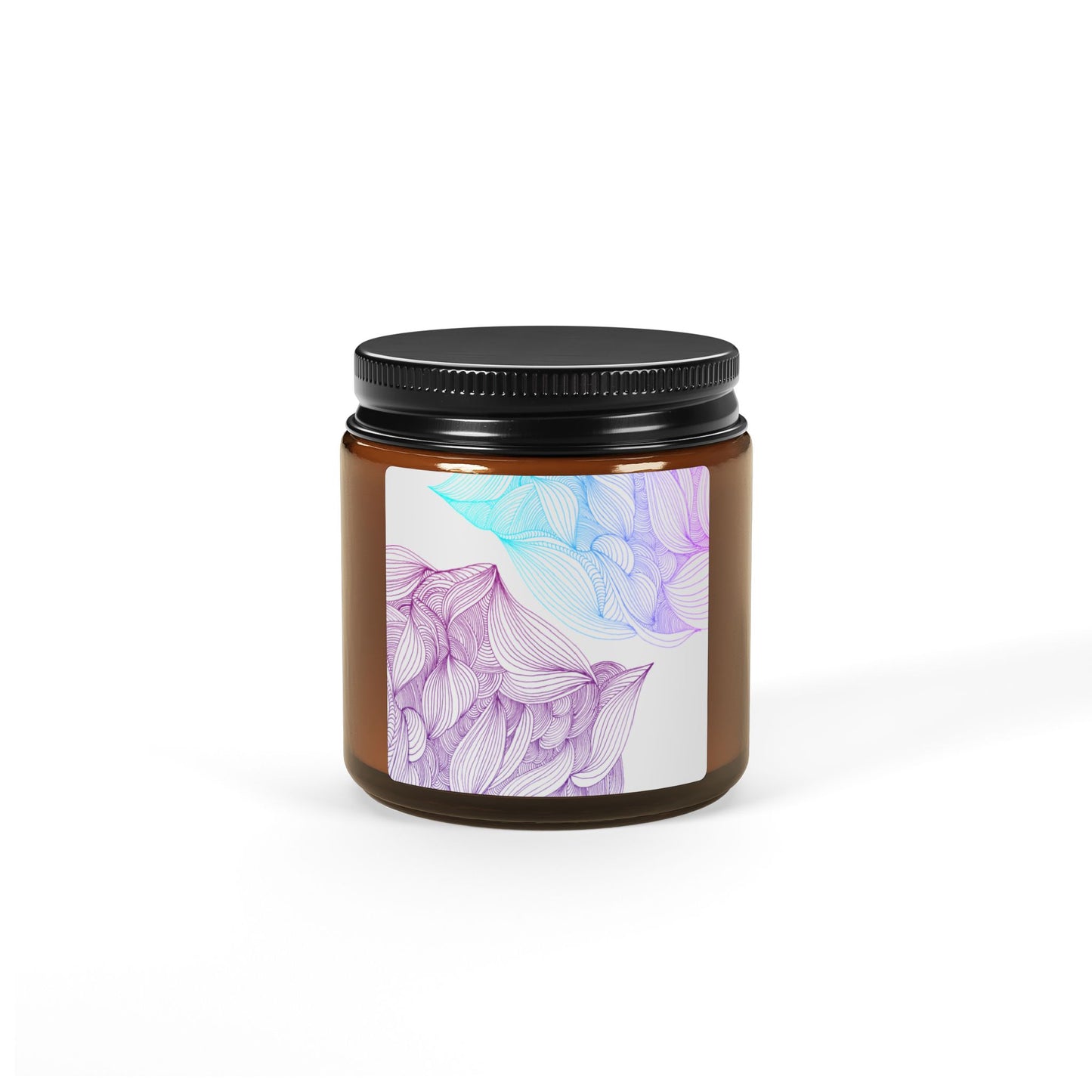 Illuminating Aromatic Floral Soy Candle in Amber Jar - Multi-Size Relaxation Spa Gift