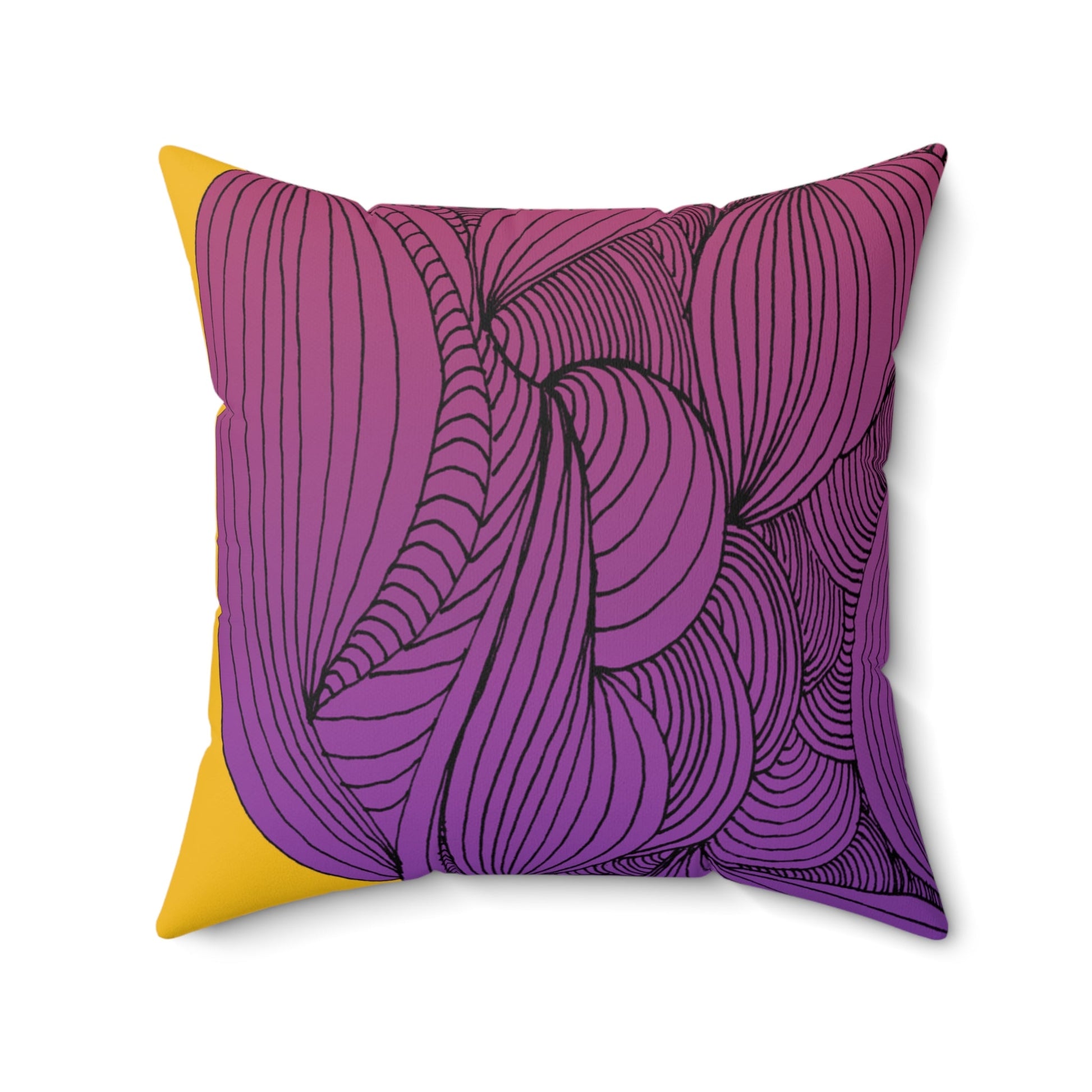 Whispers of Comfort-Spun Polyester Square Pillow