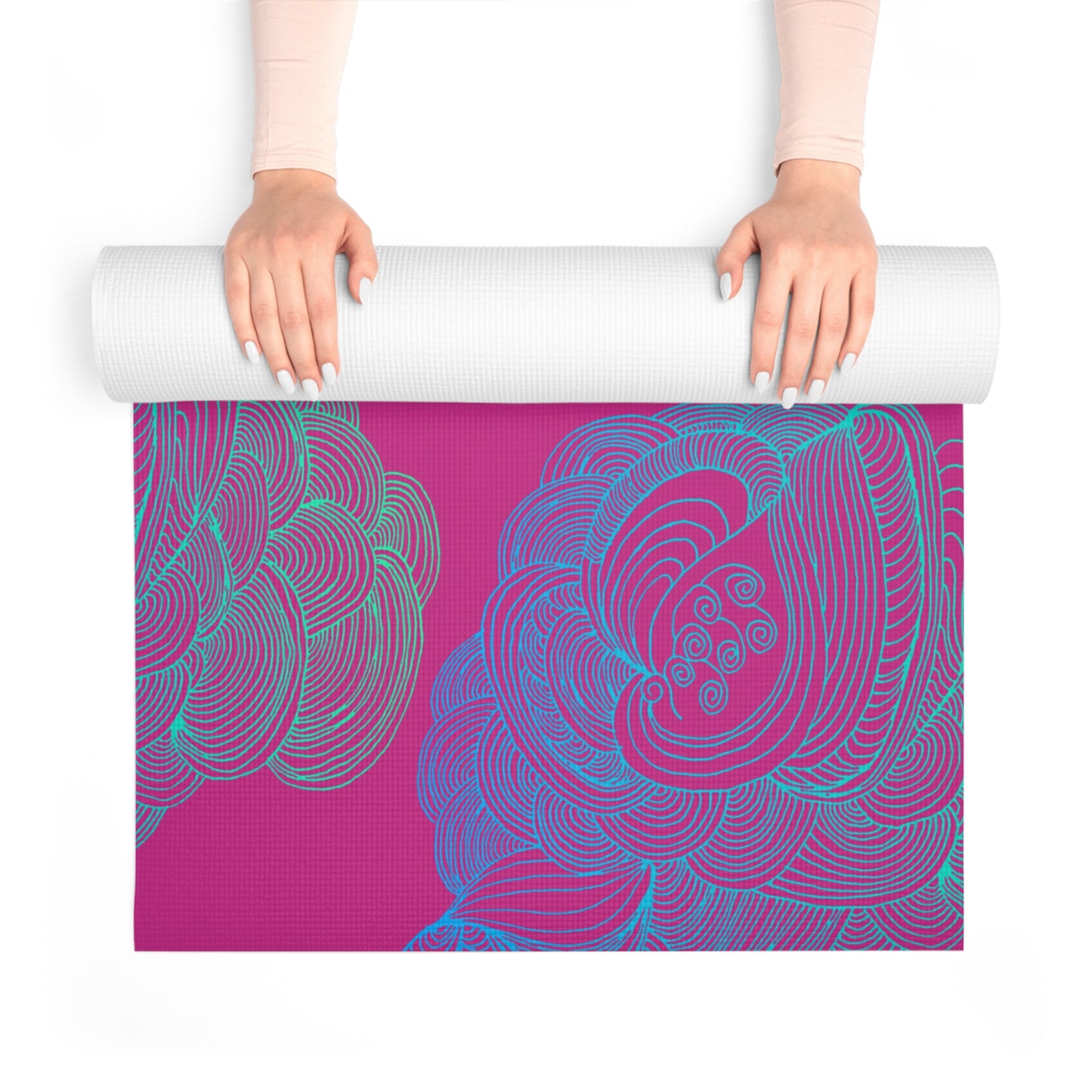 Tranquil Waves Foam Yoga Mat - Comfortable Non-Slip Exercise Mat for All Levels