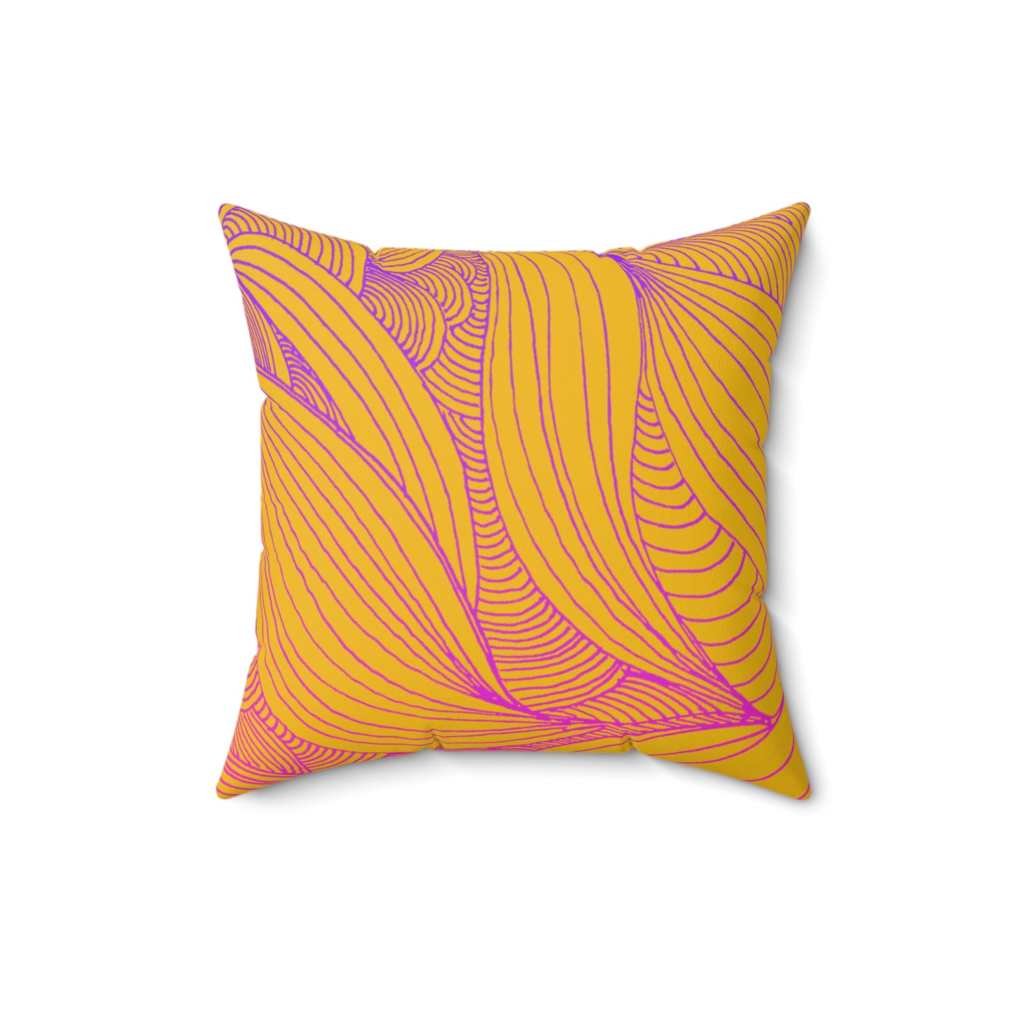 Whispers of Comfort-Spun Polyester Square Pillow