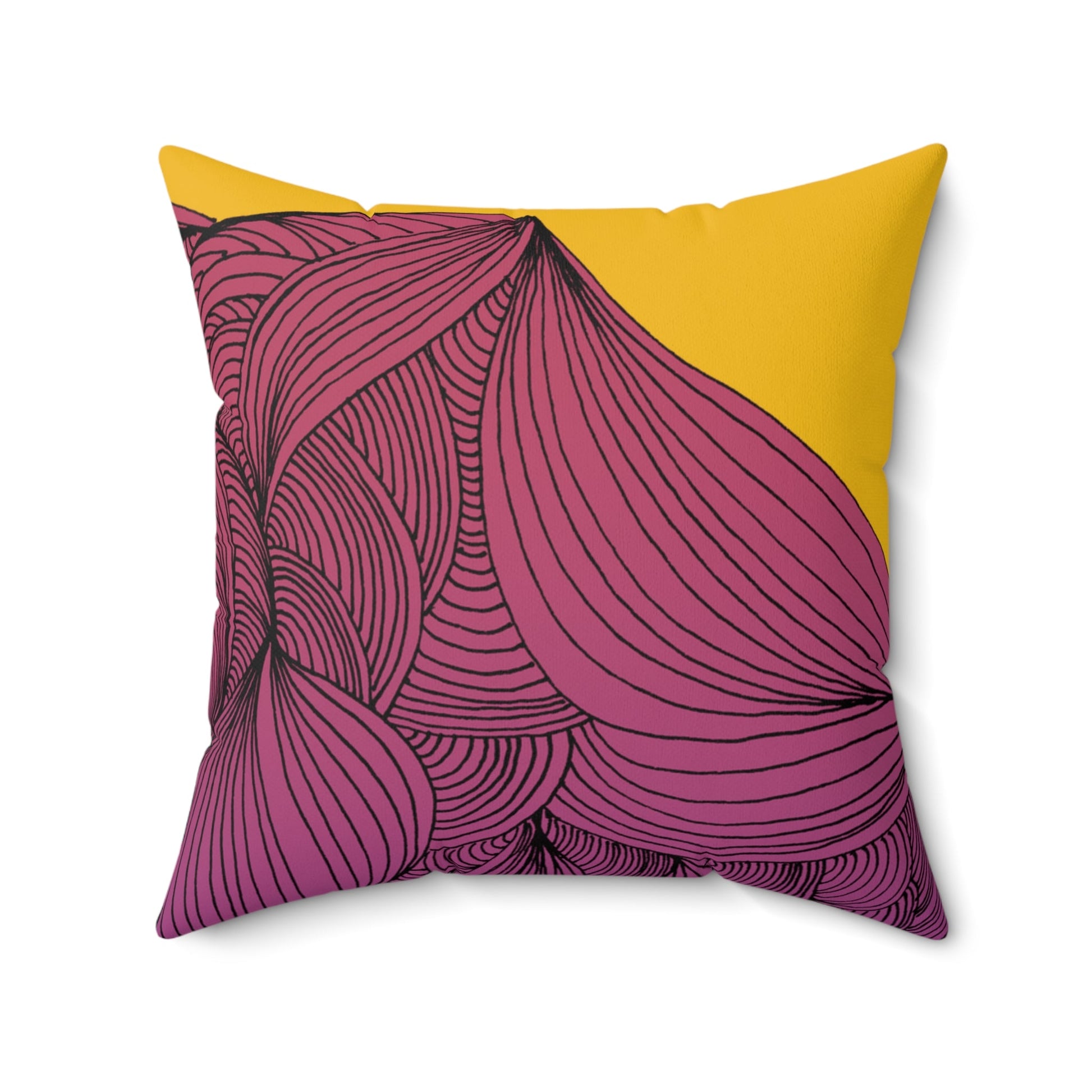 Whispers of Comfort-Spun Polyester Square Pillow