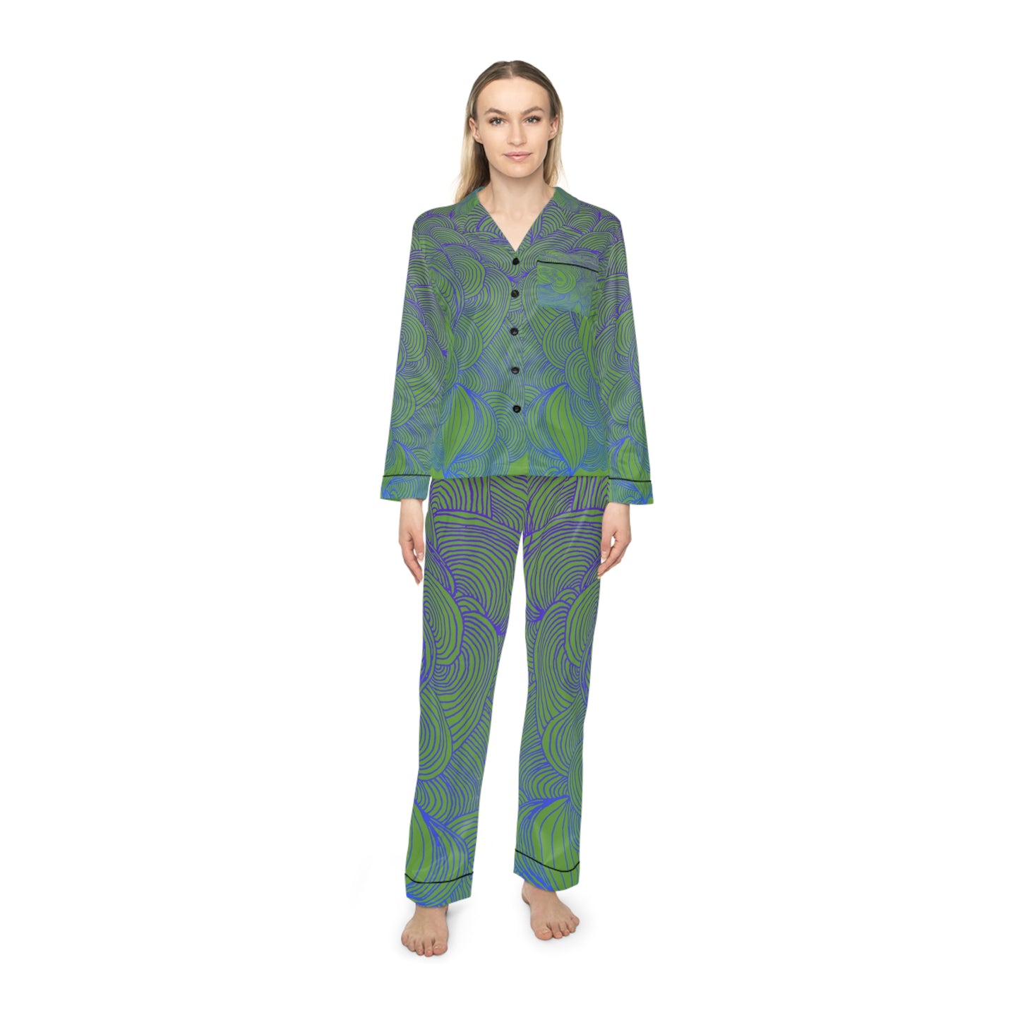 Women's Satin Pajama Set - Elegant Sleepwear