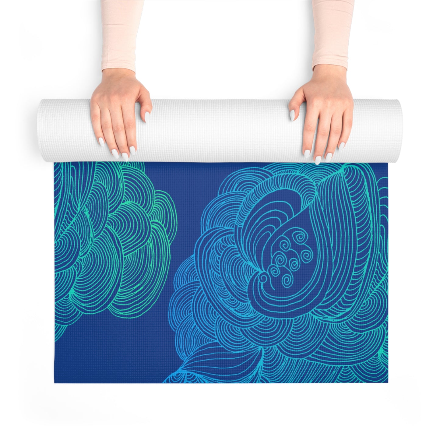 Tranquil Waves Foam Yoga Mat - Comfortable Non-Slip Exercise Mat for All Levels