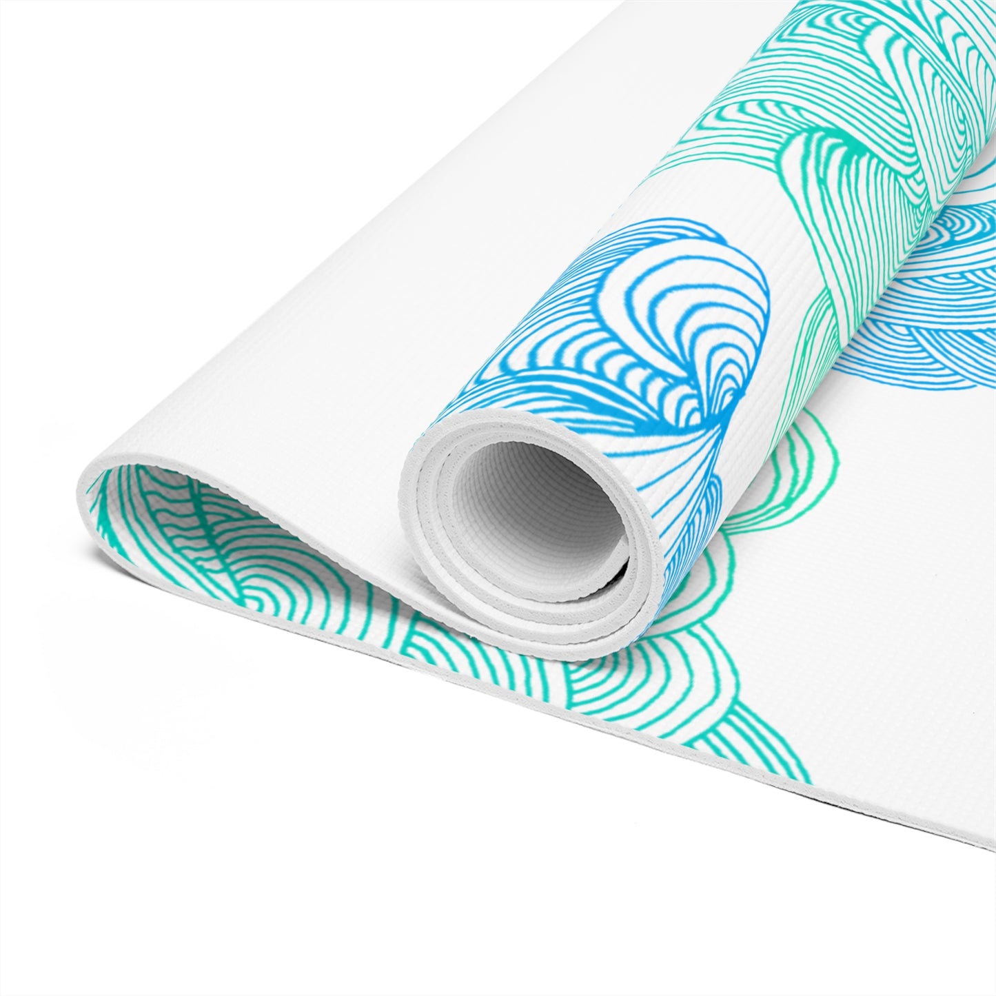 Tranquil Waves Foam Yoga Mat - Comfortable Non-Slip Exercise Mat for All Levels