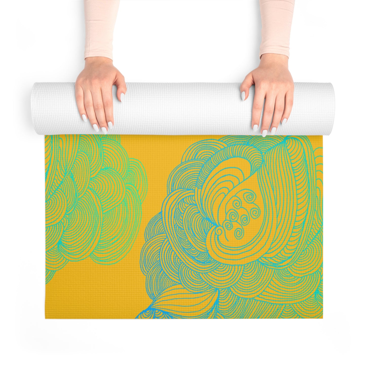 Tranquil Waves Foam Yoga Mat - Comfortable Non-Slip Exercise Mat for All Levels