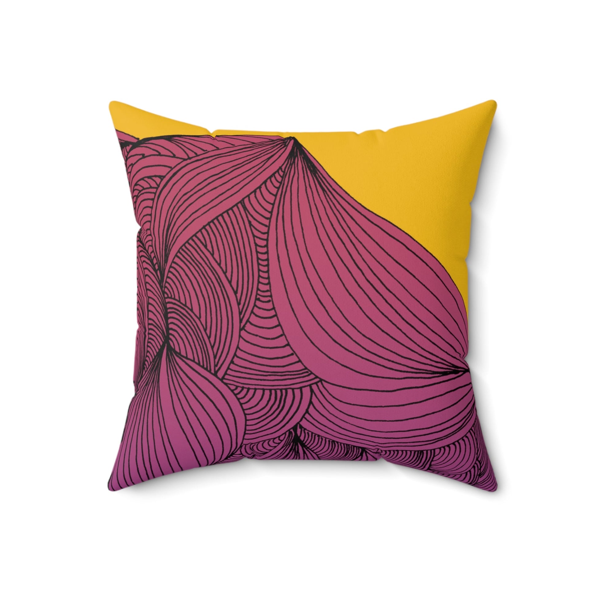 Whispers of Comfort-Spun Polyester Square Pillow