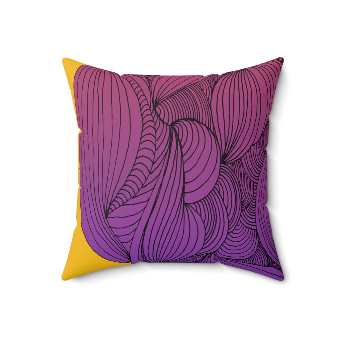 Whispers of Comfort-Spun Polyester Square Pillow