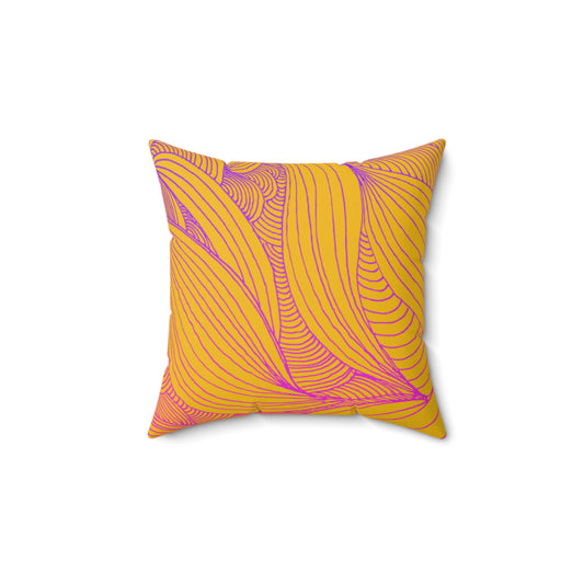 Whispers of Comfort-Spun Polyester Square Pillow