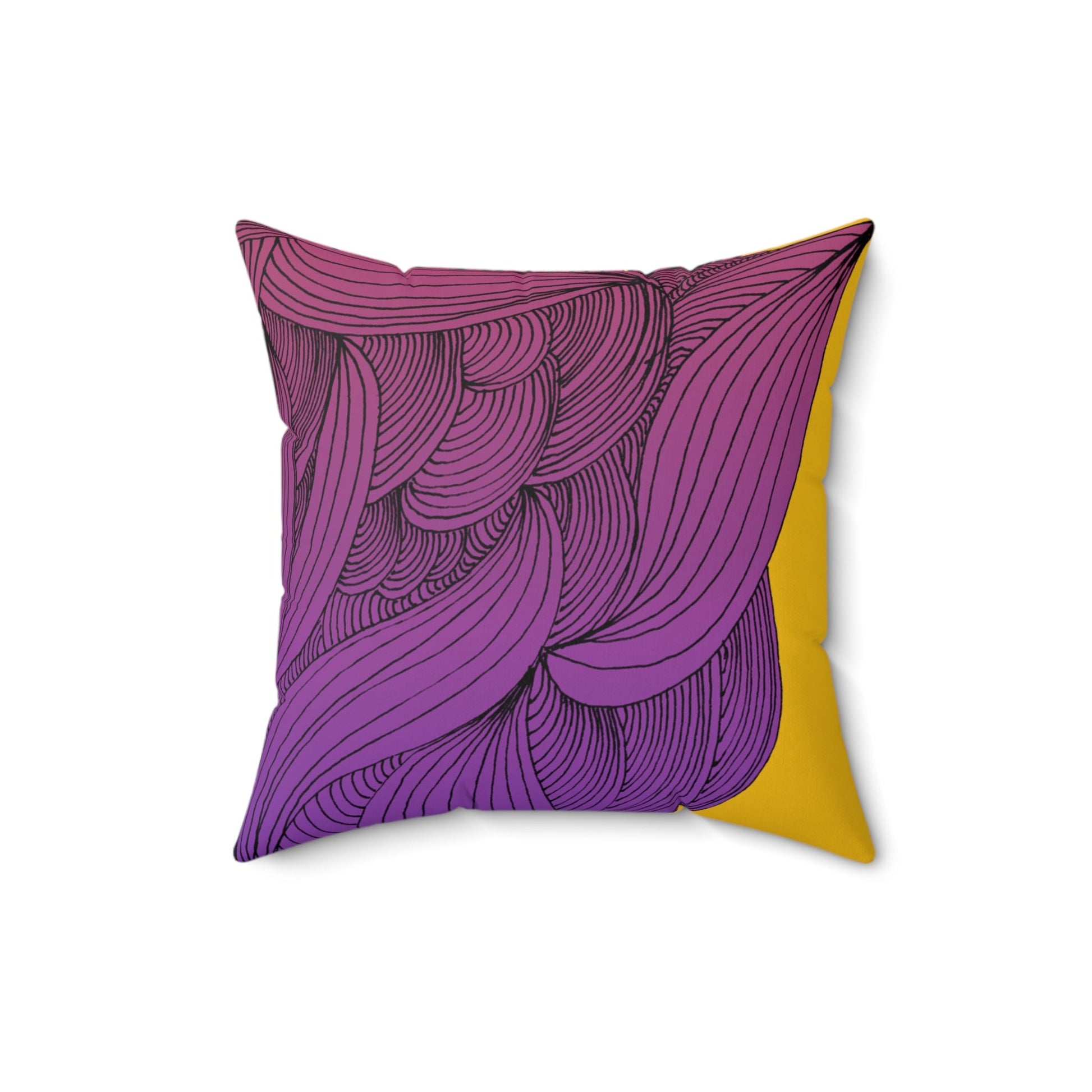 Whispers of Comfort-Spun Polyester Square Pillow
