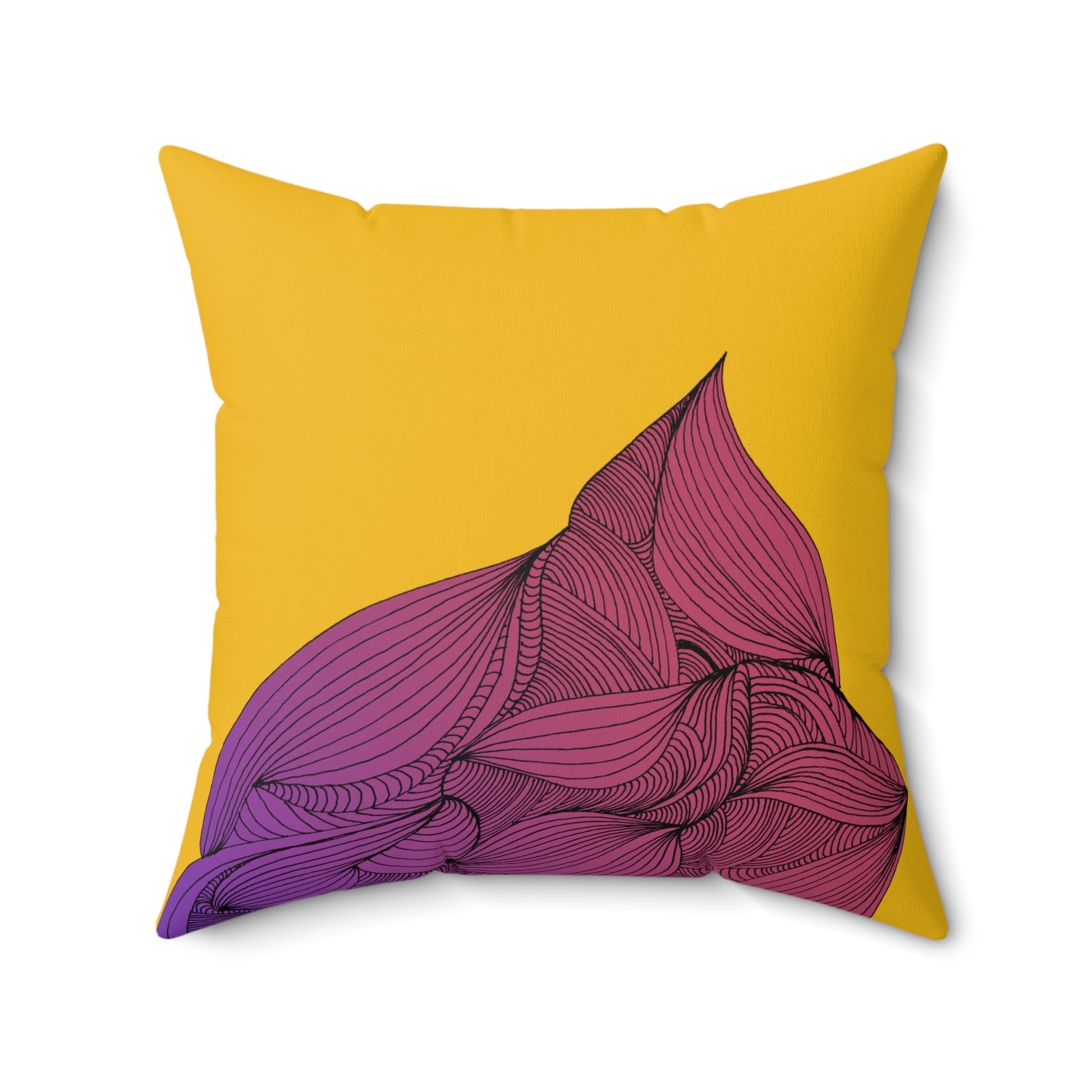 Whispers of Comfort-Spun Polyester Square Pillow
