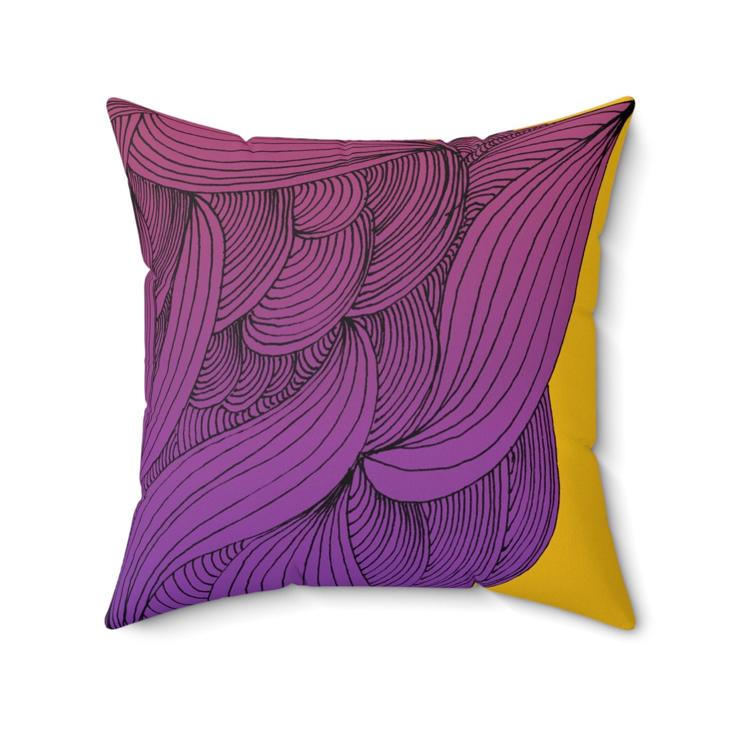 Whispers of Comfort-Spun Polyester Square Pillow
