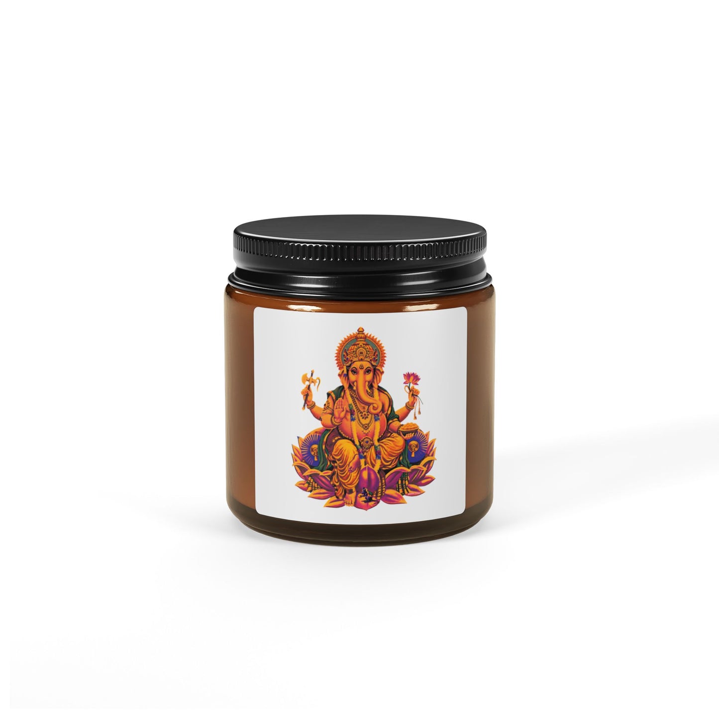 Illuminating Aromatic Floral Soy Candle in Amber Jar - Multi-Size Relaxation Spa Gift