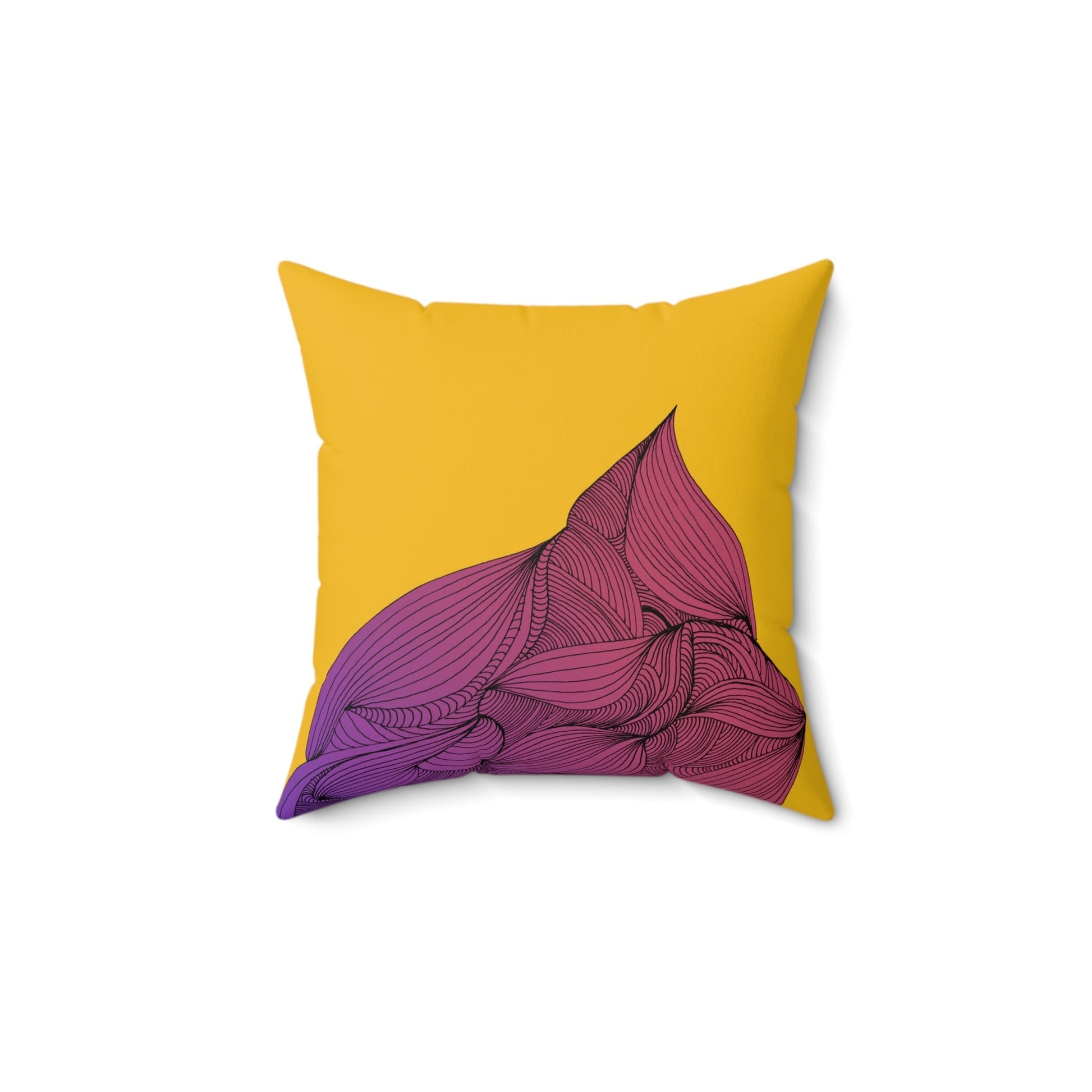 Whispers of Comfort-Spun Polyester Square Pillow