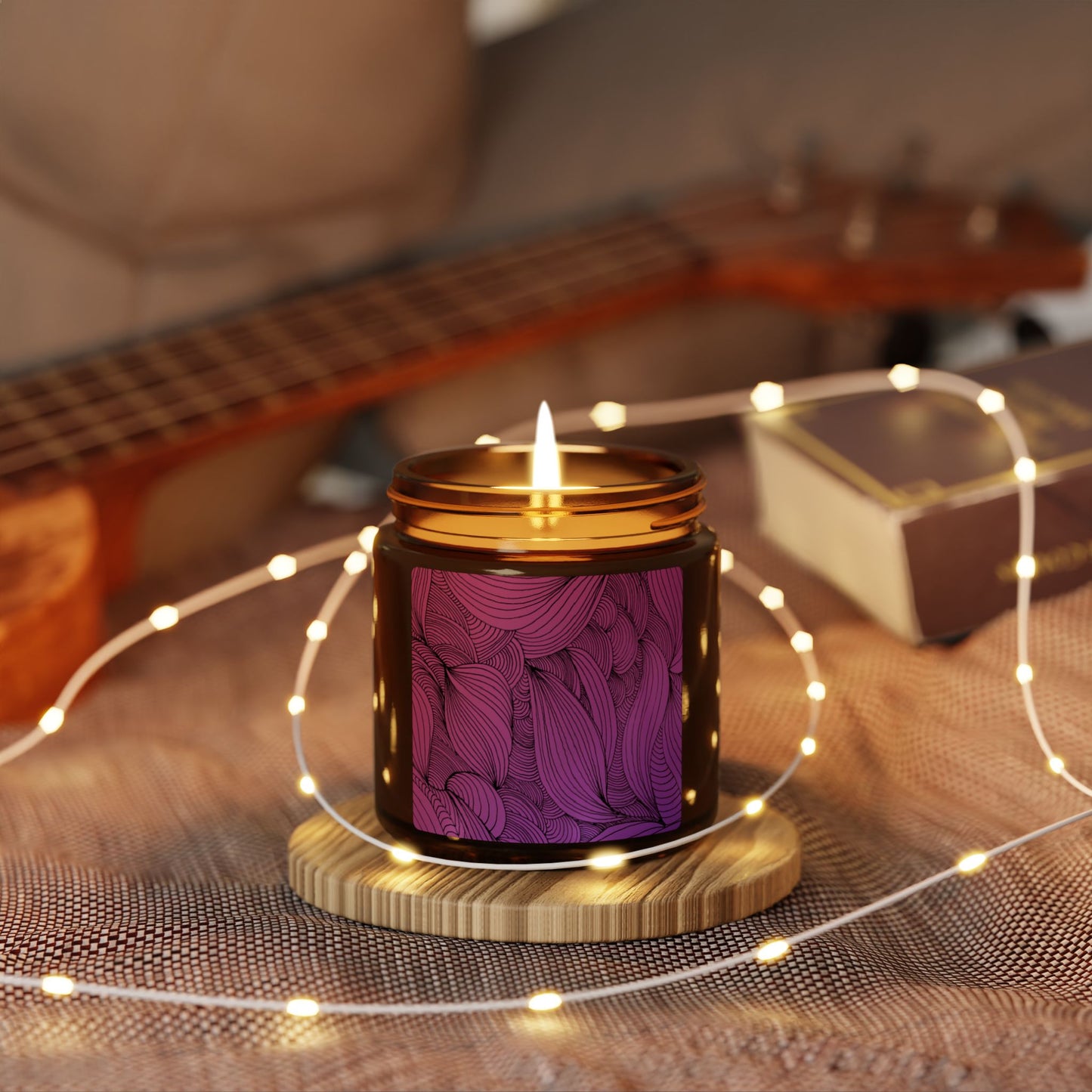 Illuminating Aromatic Floral Soy Candle in Amber Jar - Multi-Size Relaxation Spa Gift