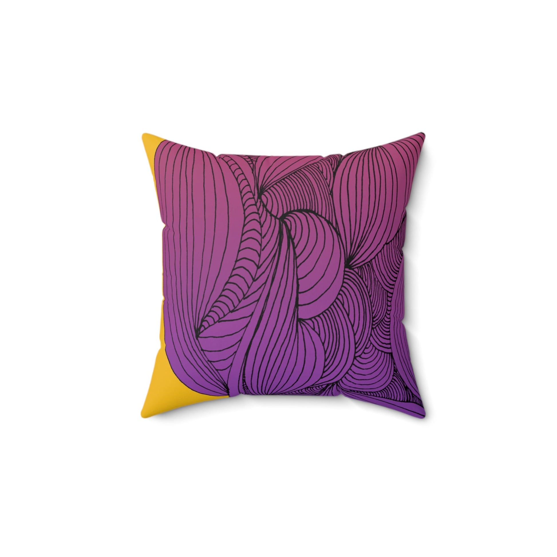 Whispers of Comfort-Spun Polyester Square Pillow