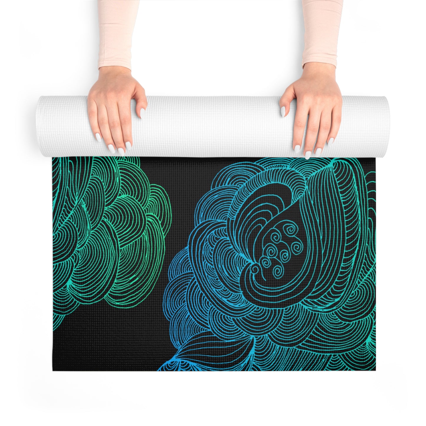 Tranquil Waves Foam Yoga Mat - Comfortable Non-Slip Exercise Mat for All Levels