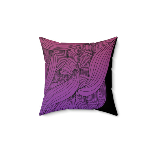 Whispers of Comfort-Spun Polyester Square Pillow