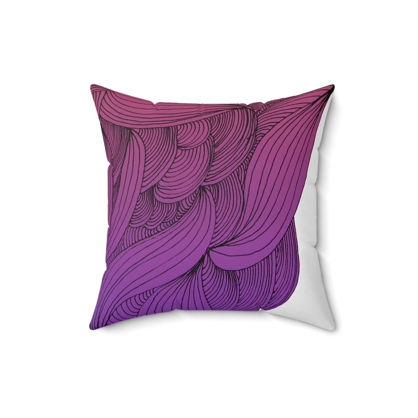 Whispers of Comfort-Spun Polyester Square Pillow