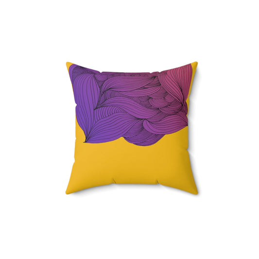 Whispers of Comfort-Spun Polyester Square Pillow