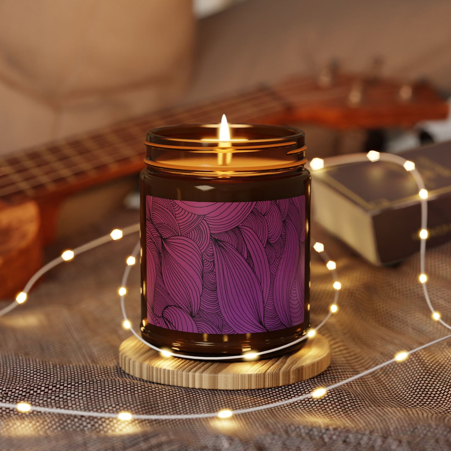 Illuminating Aromatic Floral Soy Candle in Amber Jar - Multi-Size Relaxation Spa Gift