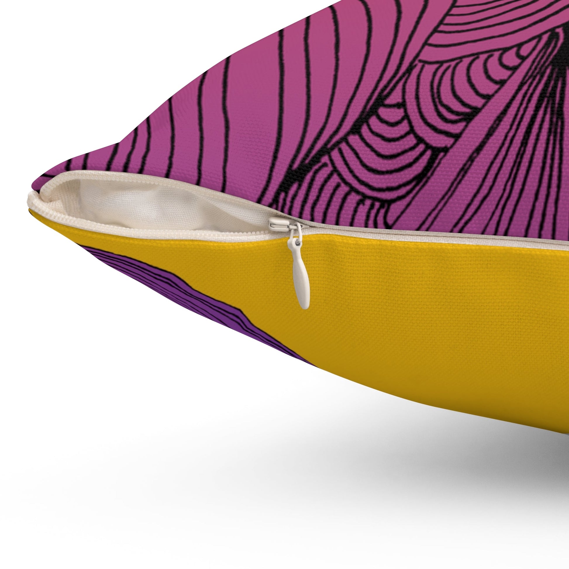 Whispers of Comfort-Spun Polyester Square Pillow