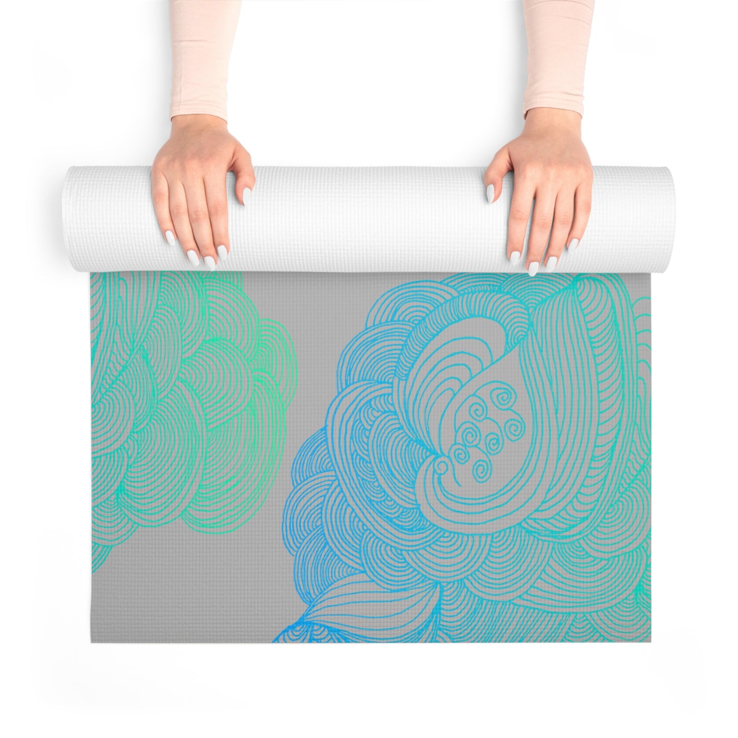 Tranquil Waves Foam Yoga Mat - Comfortable Non-Slip Exercise Mat for All Levels