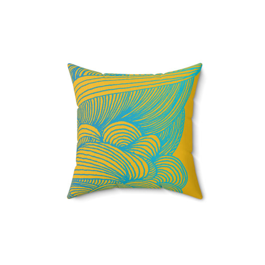 Whispers of Comfort-Spun Polyester Square Pillow