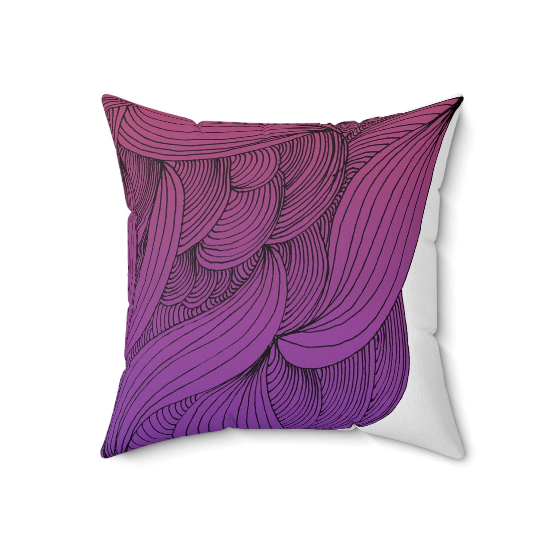 Whispers of Comfort-Spun Polyester Square Pillow