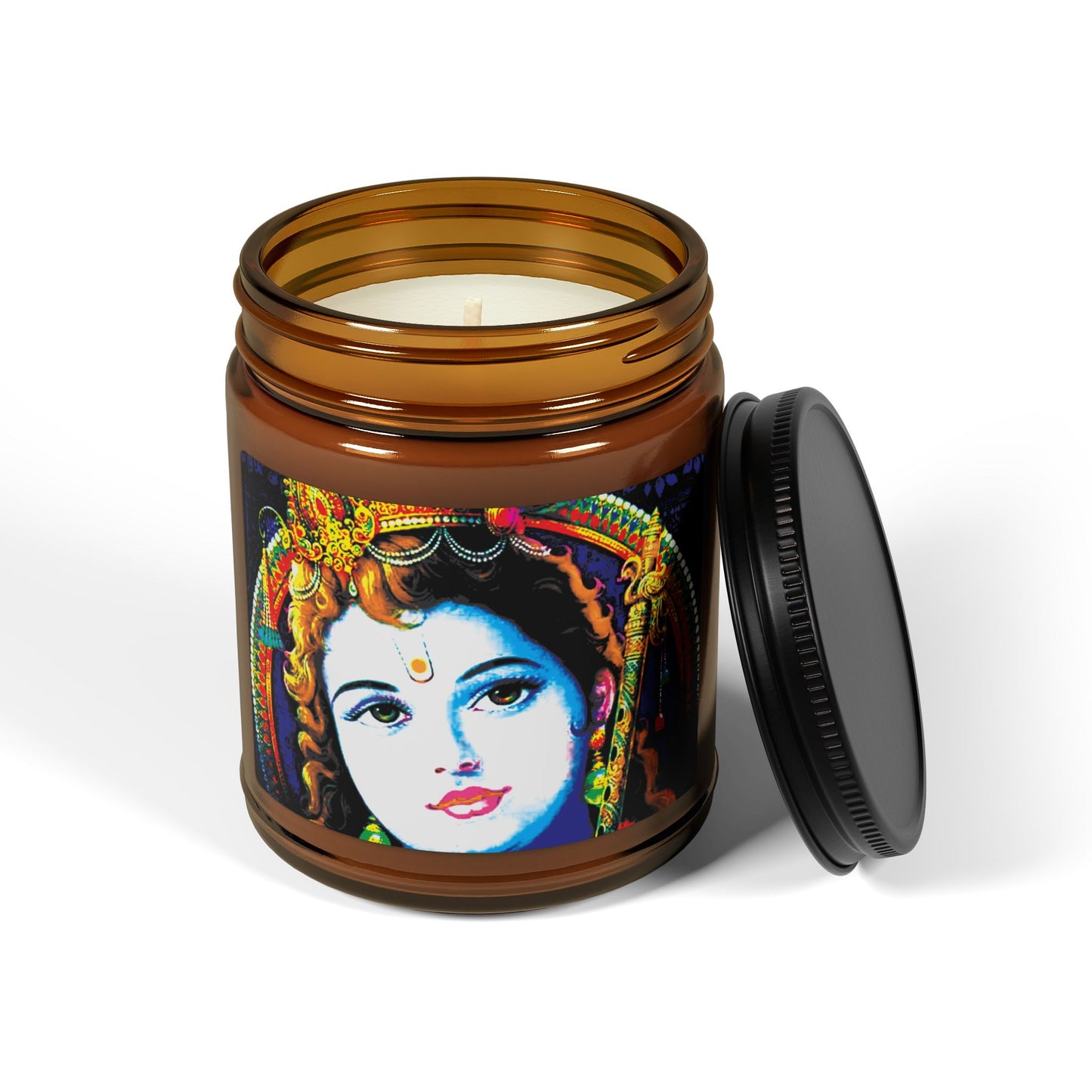 Illuminating Aromatic Floral Soy Candle in Amber Jar - Multi-Size Relaxation Spa Gift