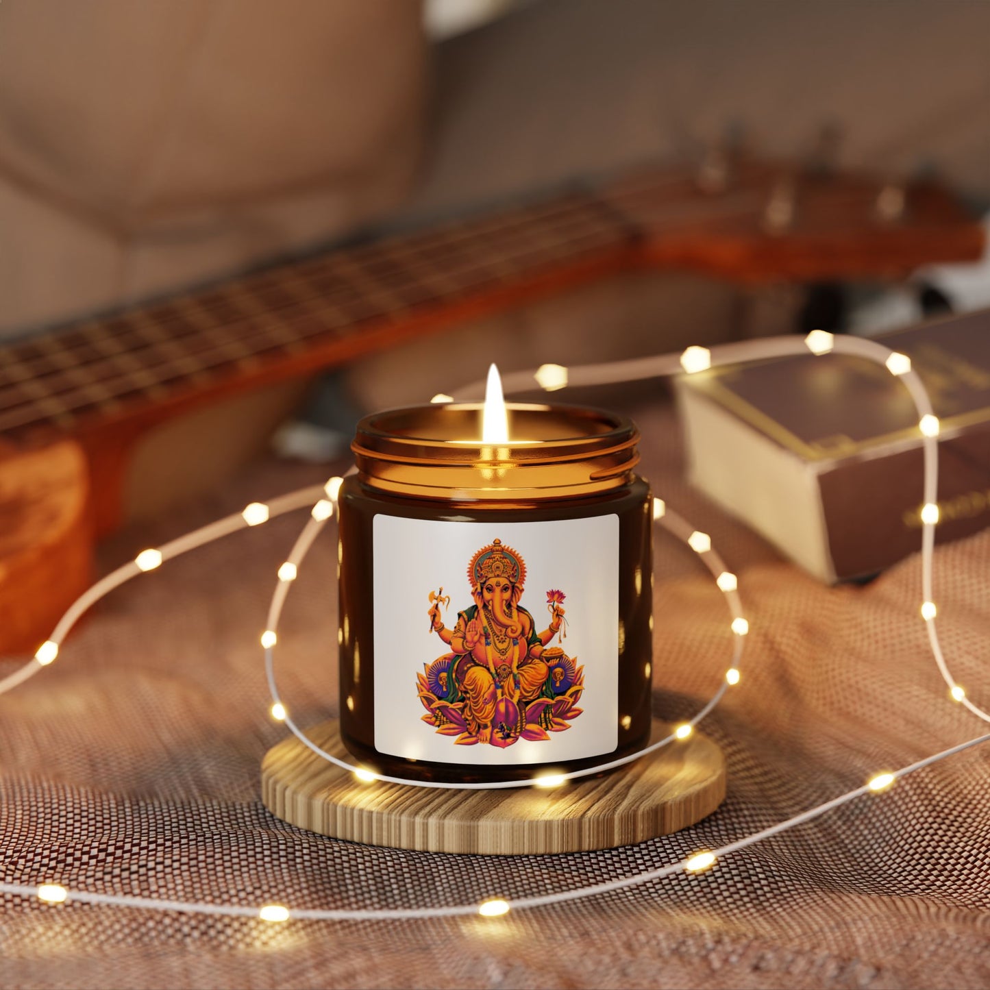 Illuminating Aromatic Floral Soy Candle in Amber Jar - Multi-Size Relaxation Spa Gift