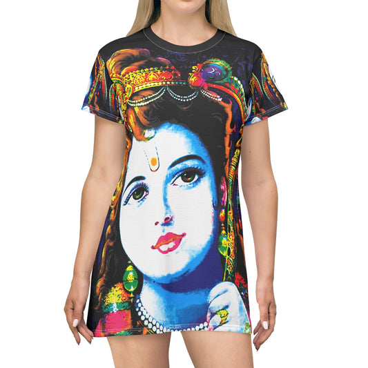 Krishna Blue T-Shirt Dress